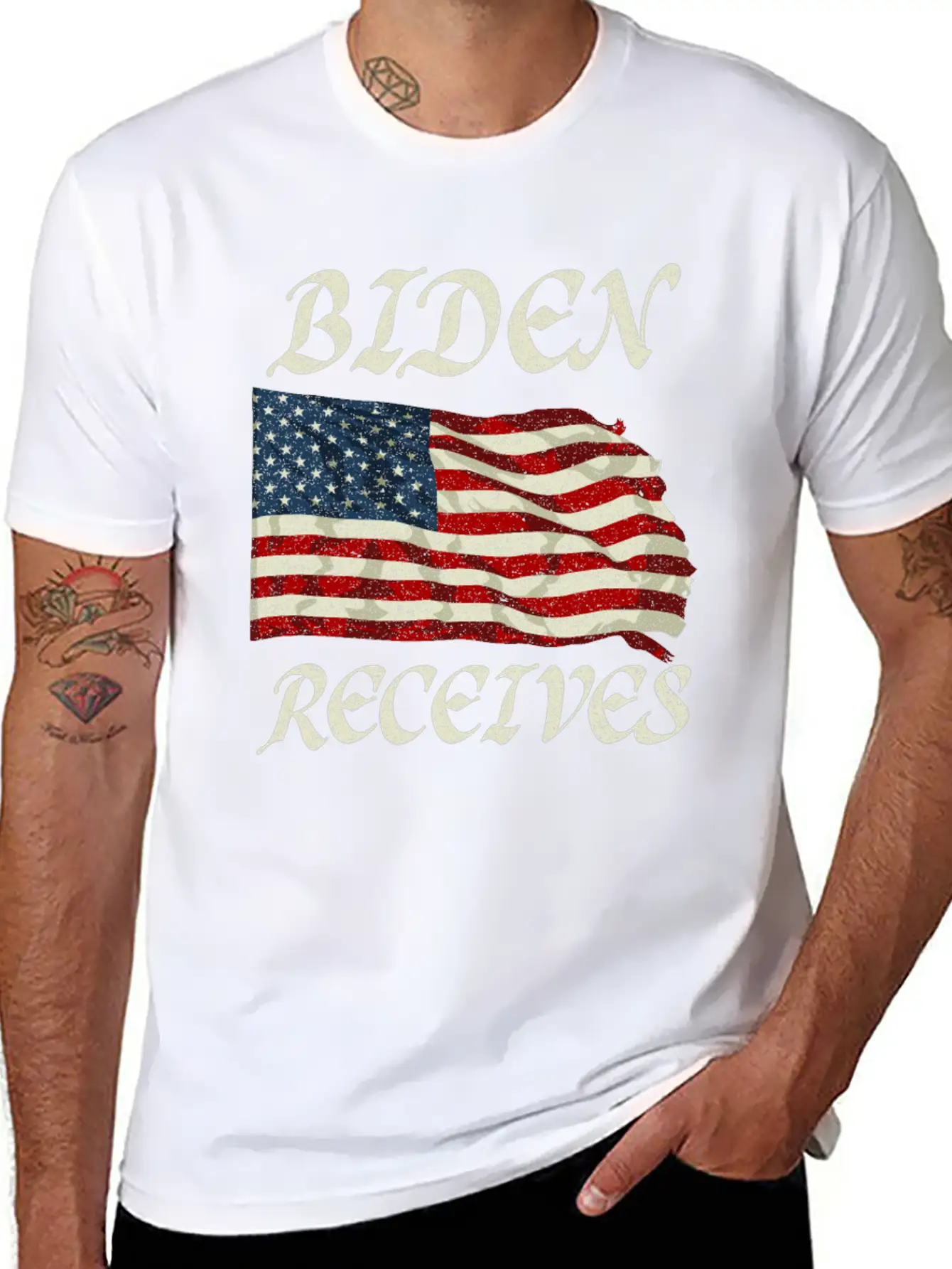 Biden Receives , Pro Biden Unisex Casual T-Shirt – Clean Design For Daily Comfort