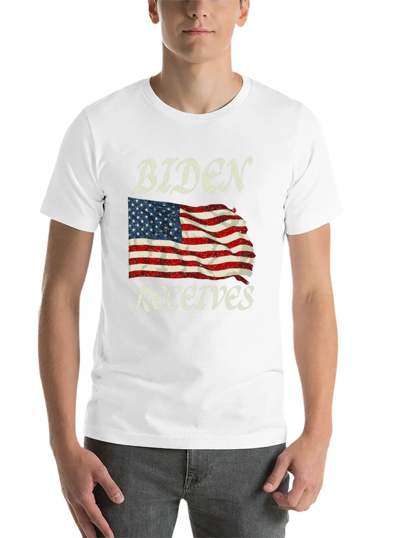 Biden Receives , Pro Biden Unisex Casual T-Shirt – Clean Design For Daily Comfort