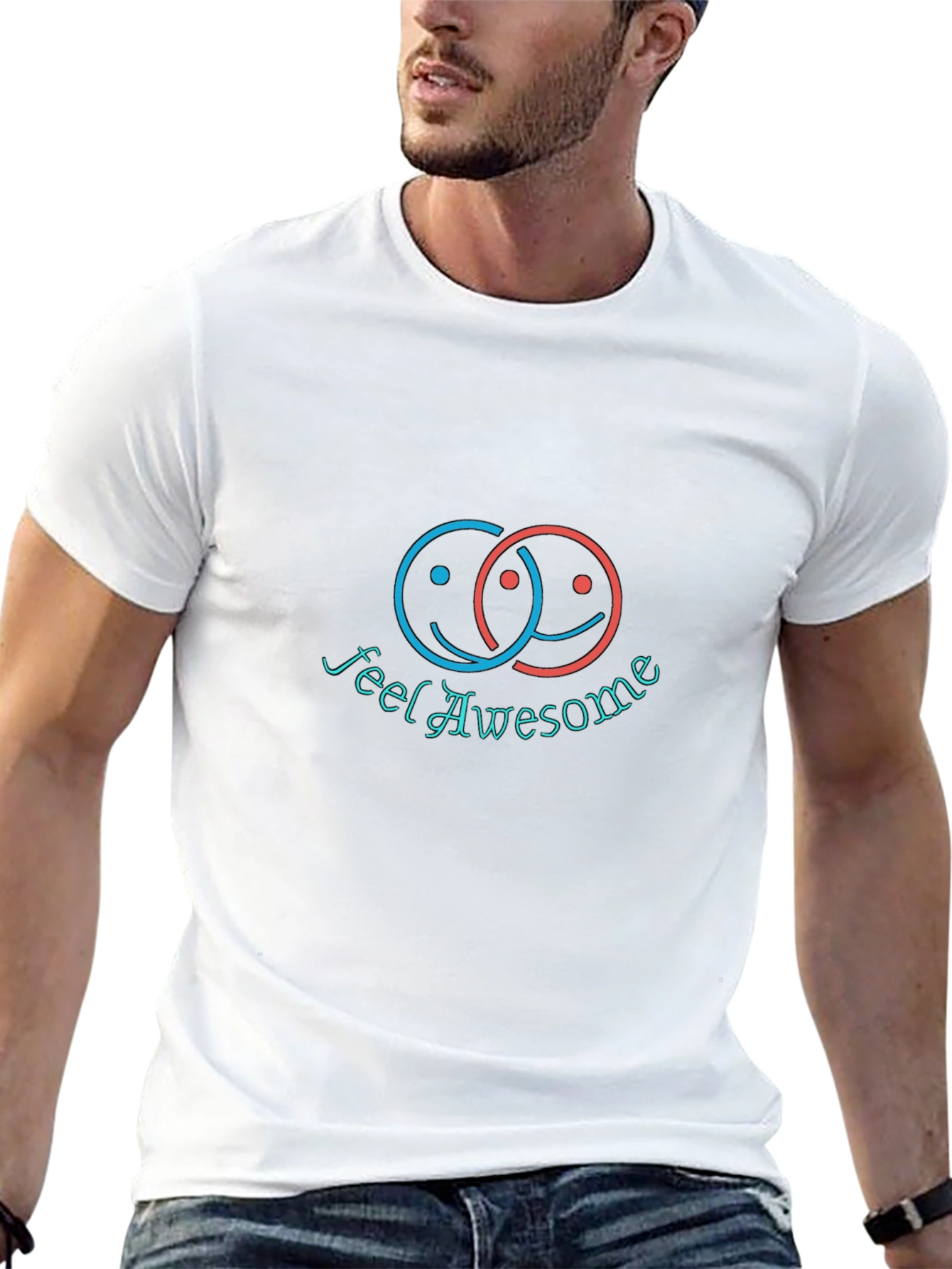 Feel Awesome Graphic Tee - Black