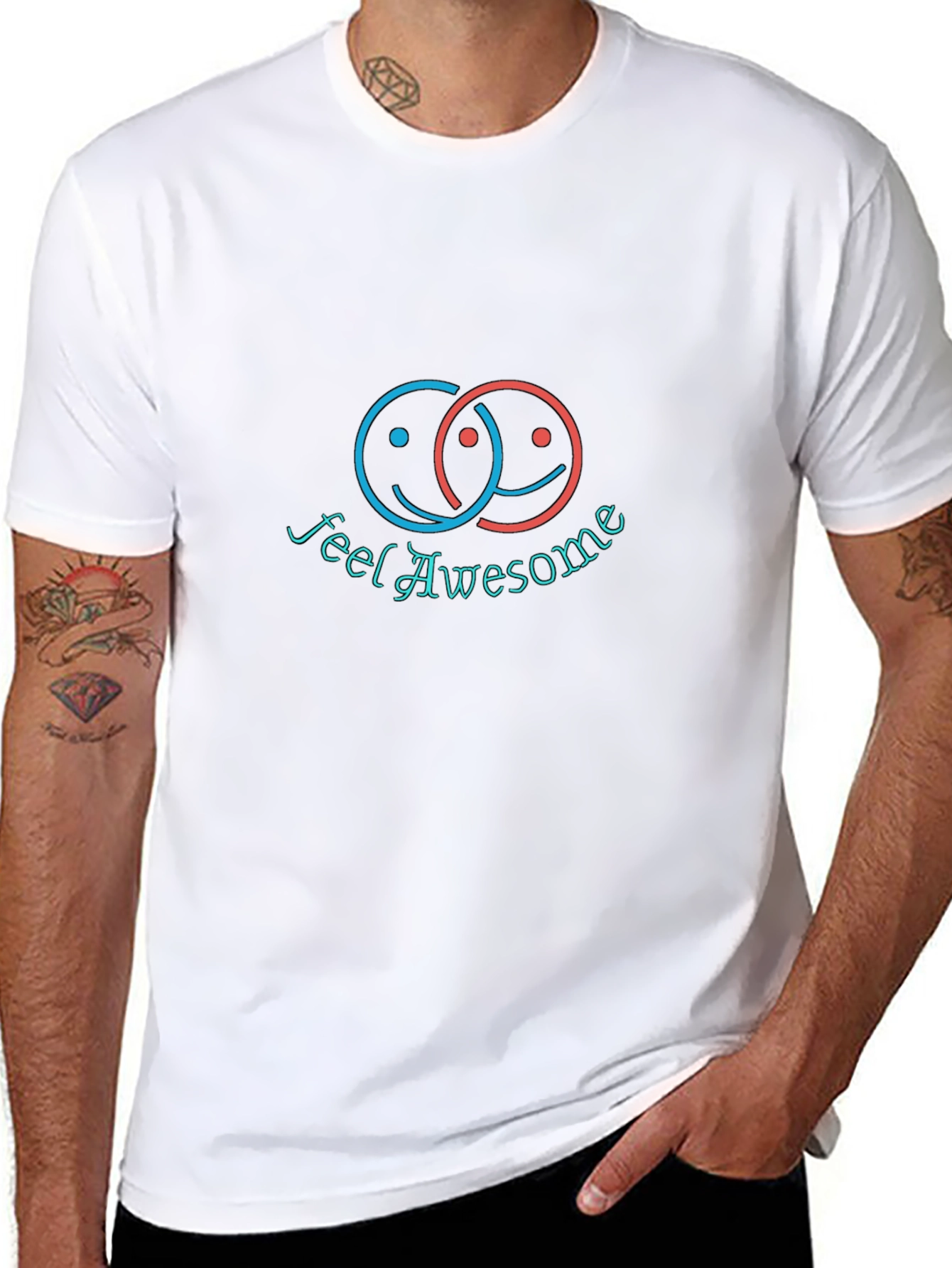 Feel Awesome Graphic Tee - Black
