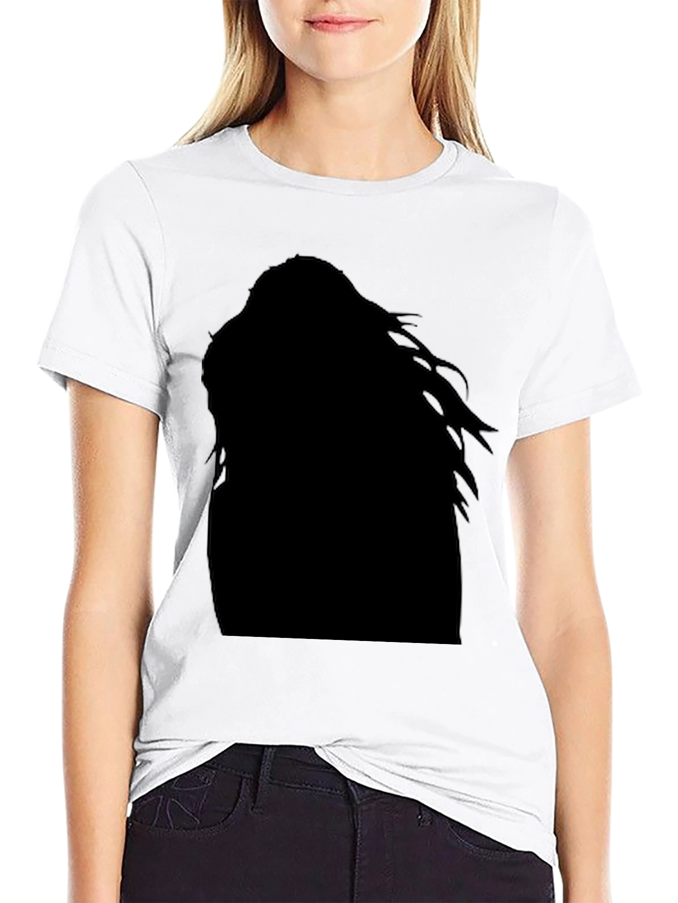 Black Silhouette Graphic Tee - Edgy Fashion