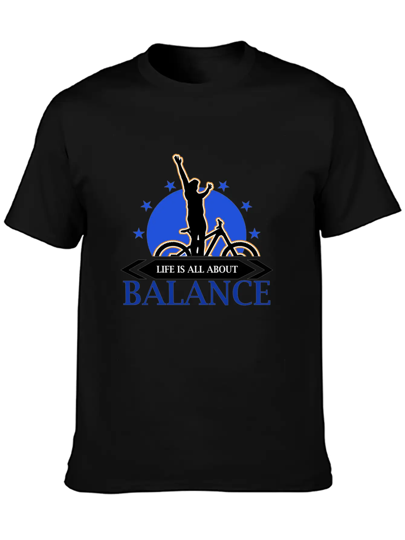 Bike - Biking - Biker - Balance - Tee Unisex Casual T-Shirt – Clean Design For Daily Comfort