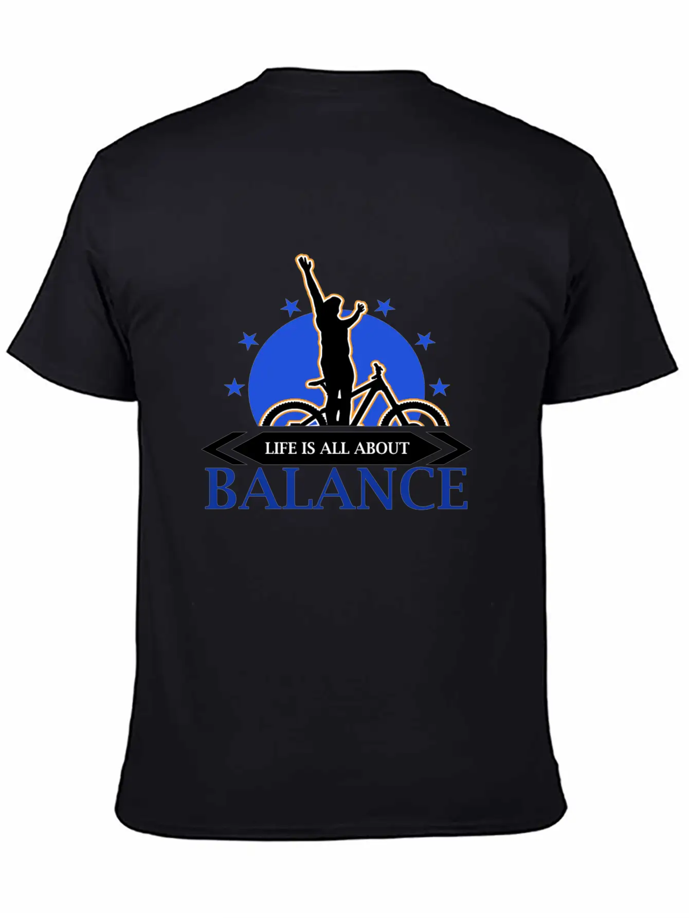 Bike - Biking - Biker - Balance - Tee Unisex Casual T-Shirt – Clean Design For Daily Comfort