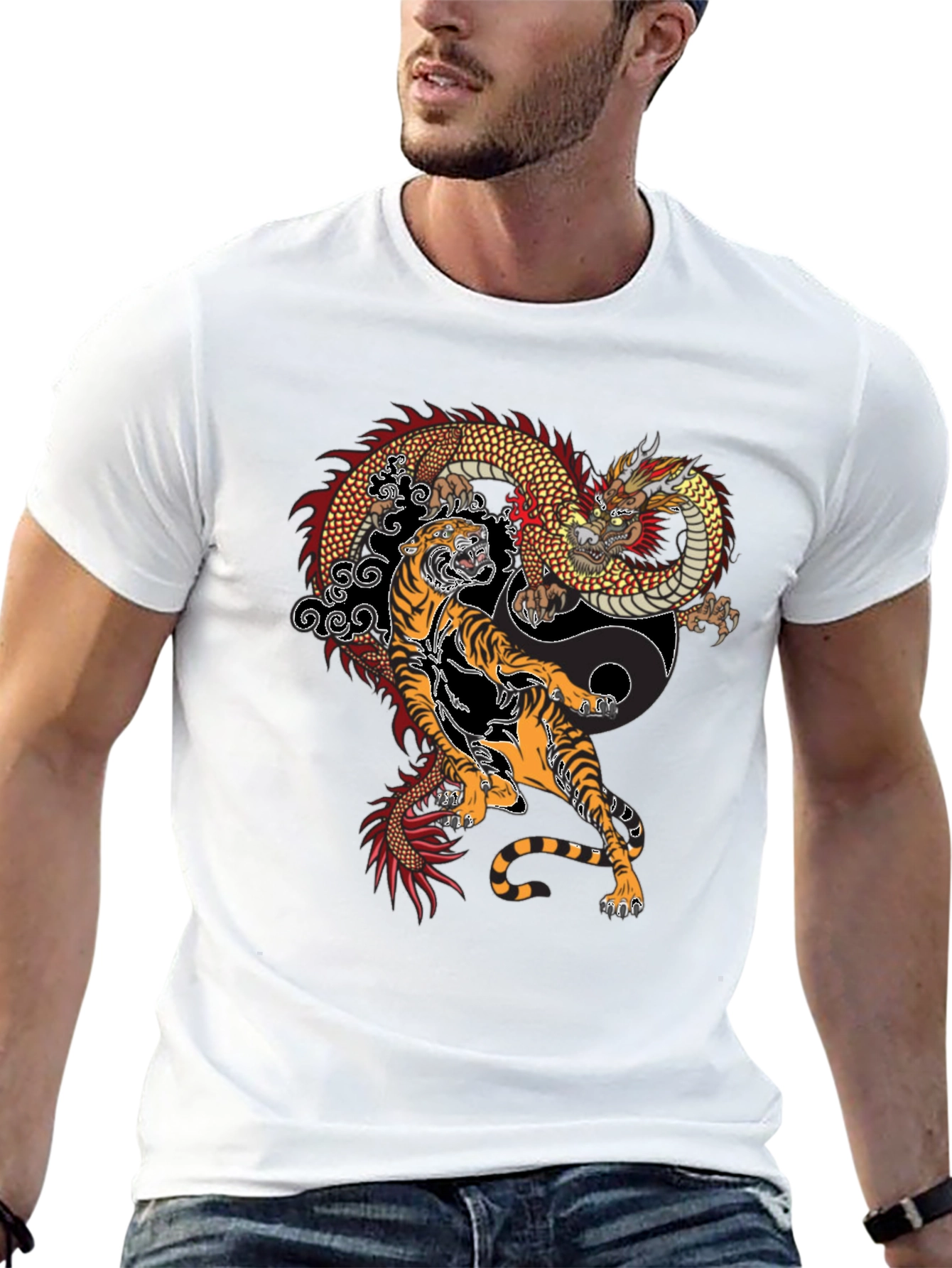 Dragon and Tiger Yin Yang T-Shirt