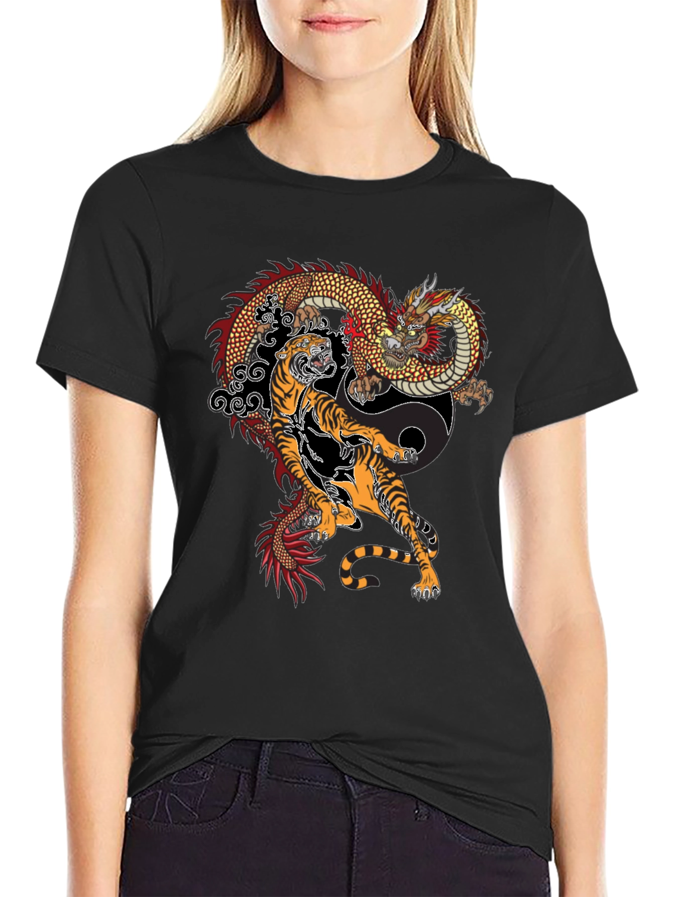 Dragon and Tiger Yin Yang T-Shirt