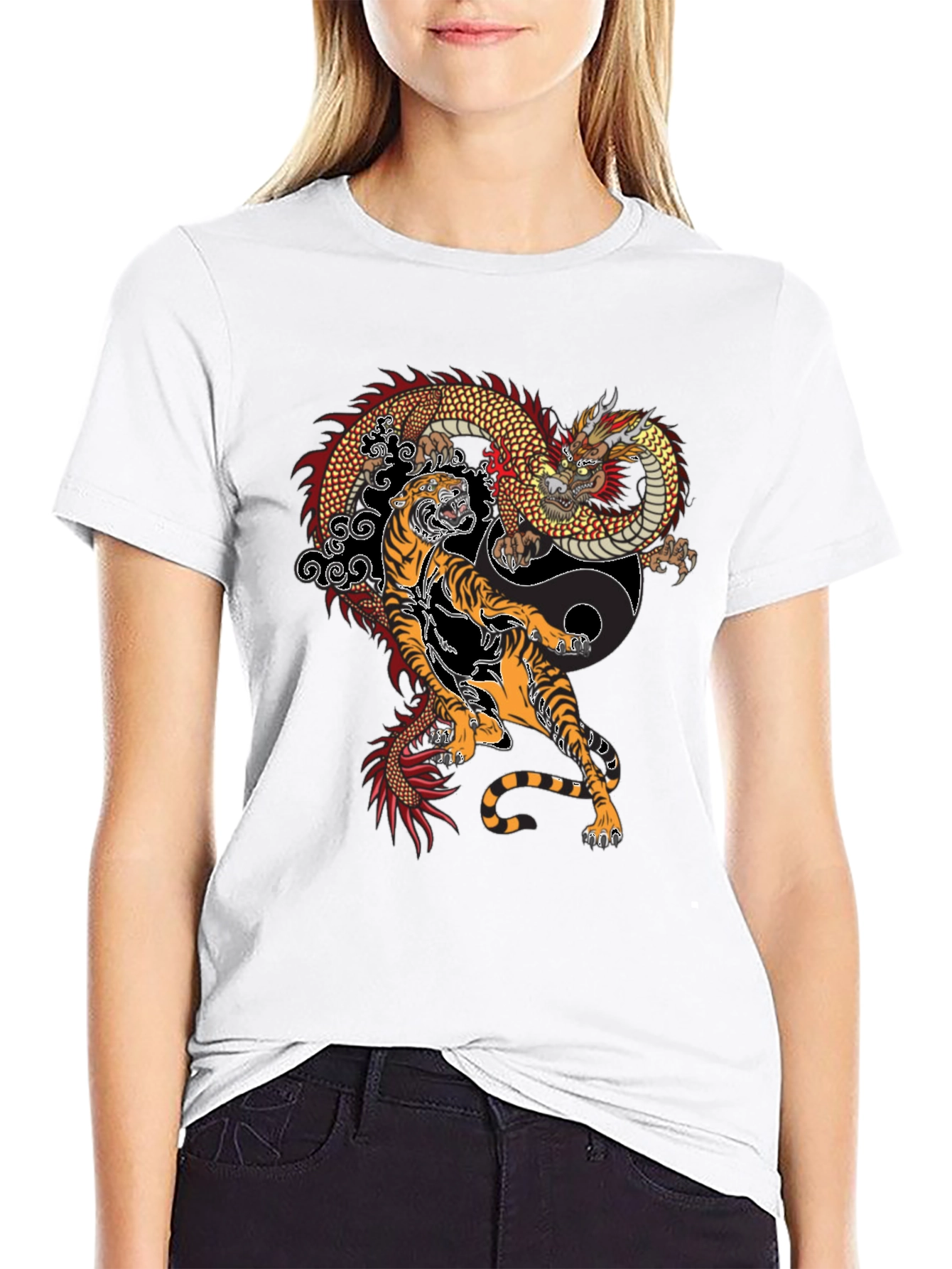 Dragon and Tiger Yin Yang T-Shirt