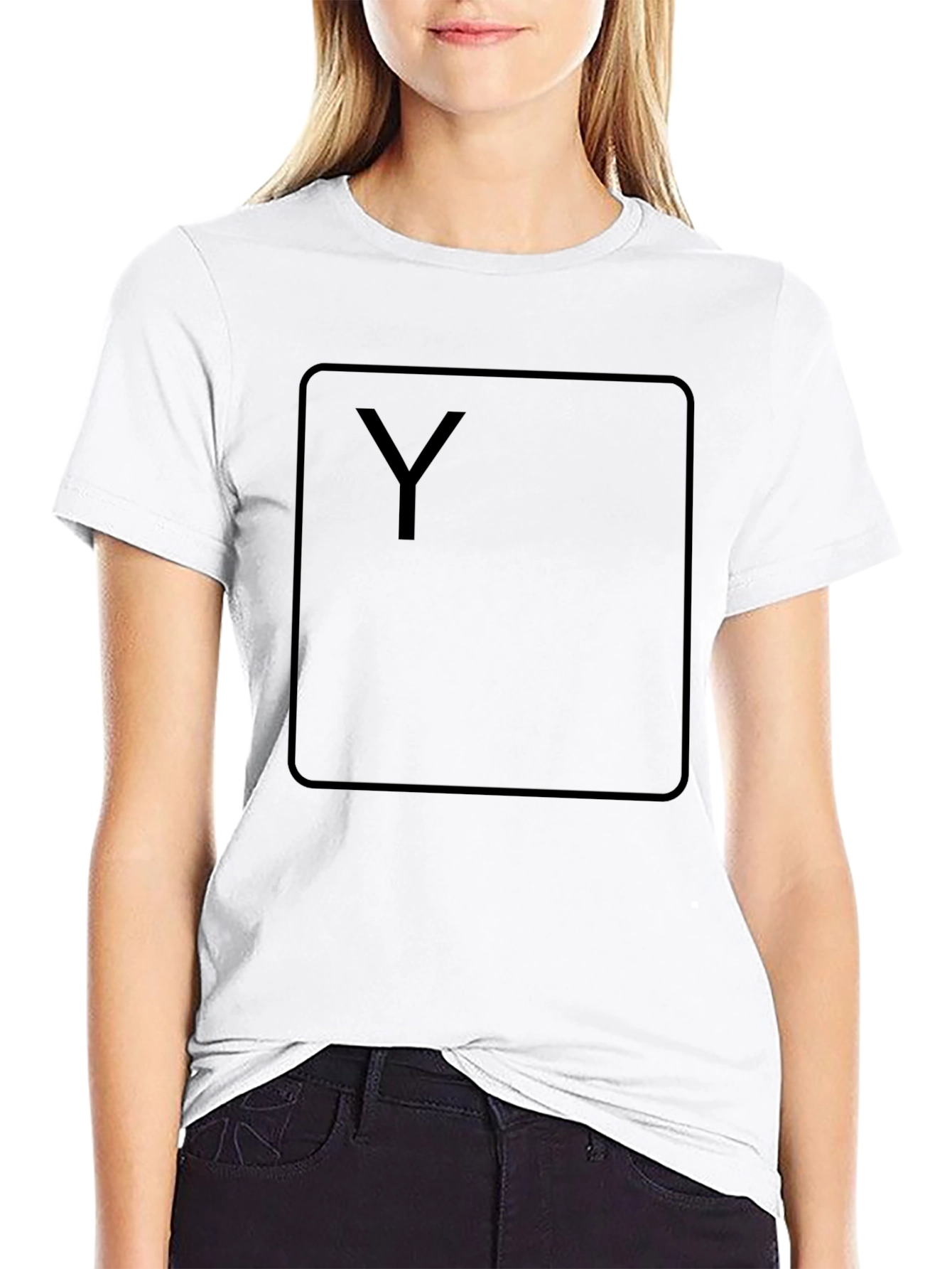 Black Y Graphic Tee - Modern Style