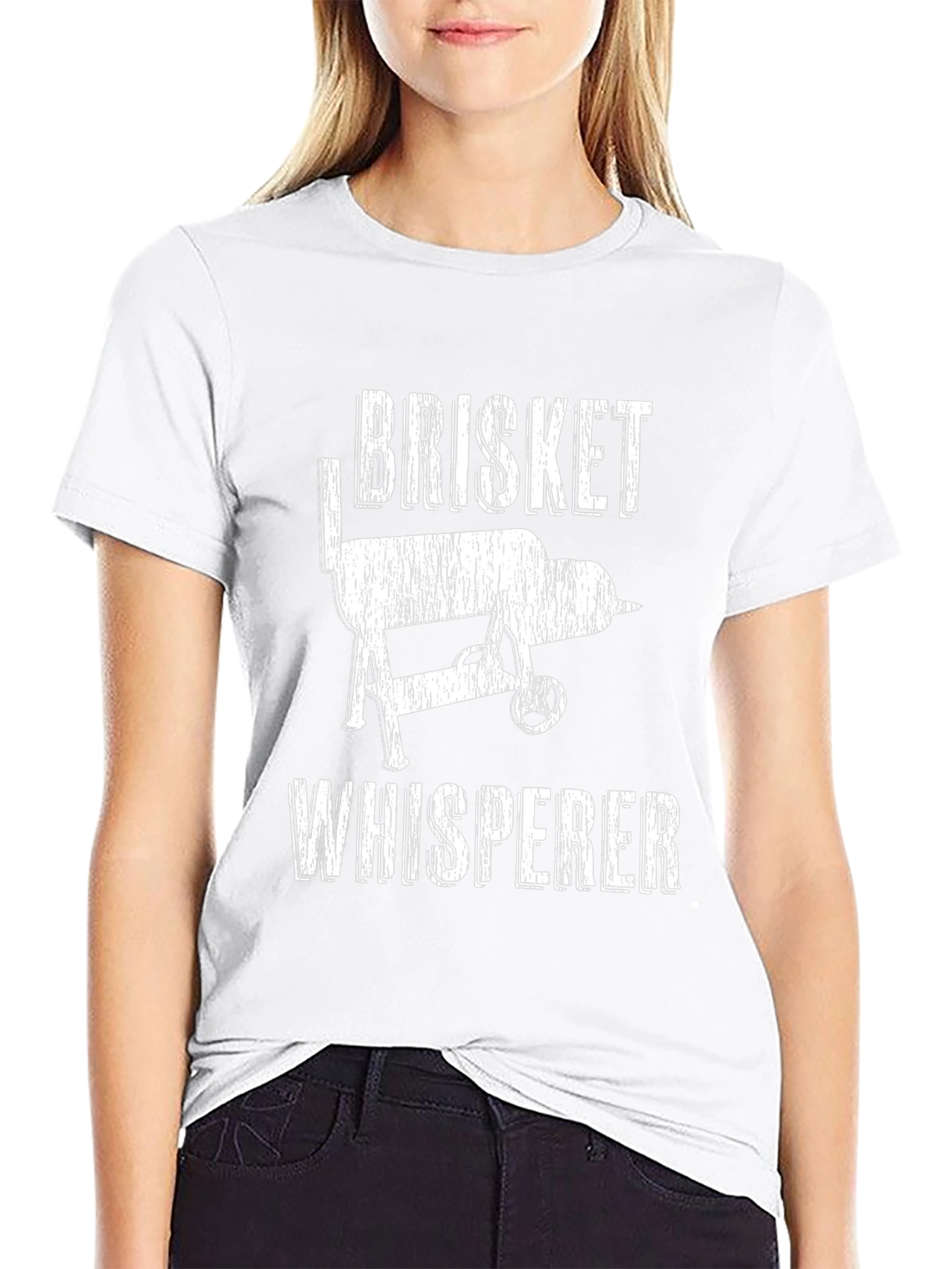 Brisket Whisperer Graphic T-Shirt - BBQ Grill Design