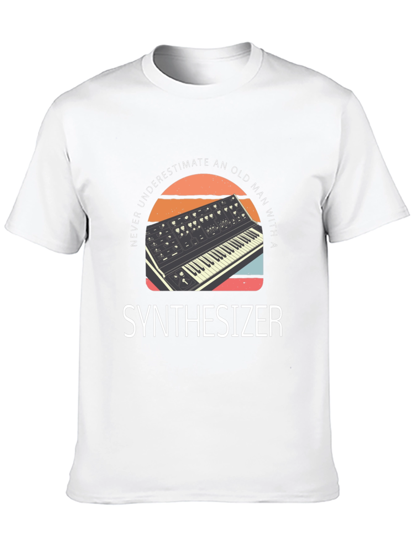 Never Underestimate Old Man Synthesizer T-Shirt