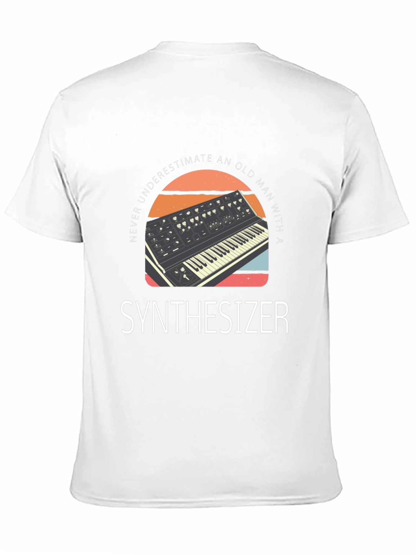 Never Underestimate Old Man Synthesizer T-Shirt