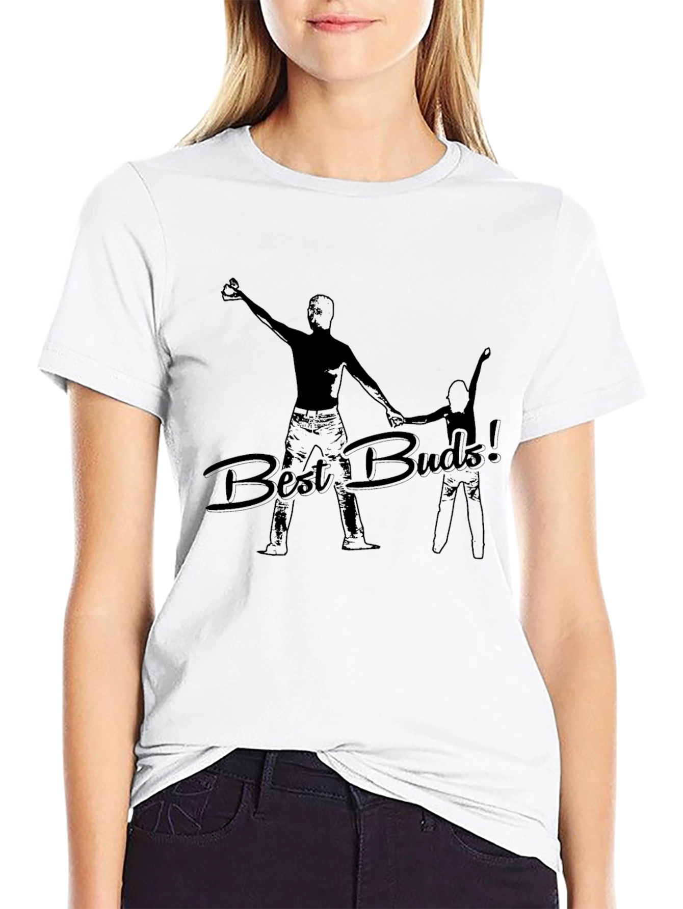Best Buds! Black Graphic T-Shirt