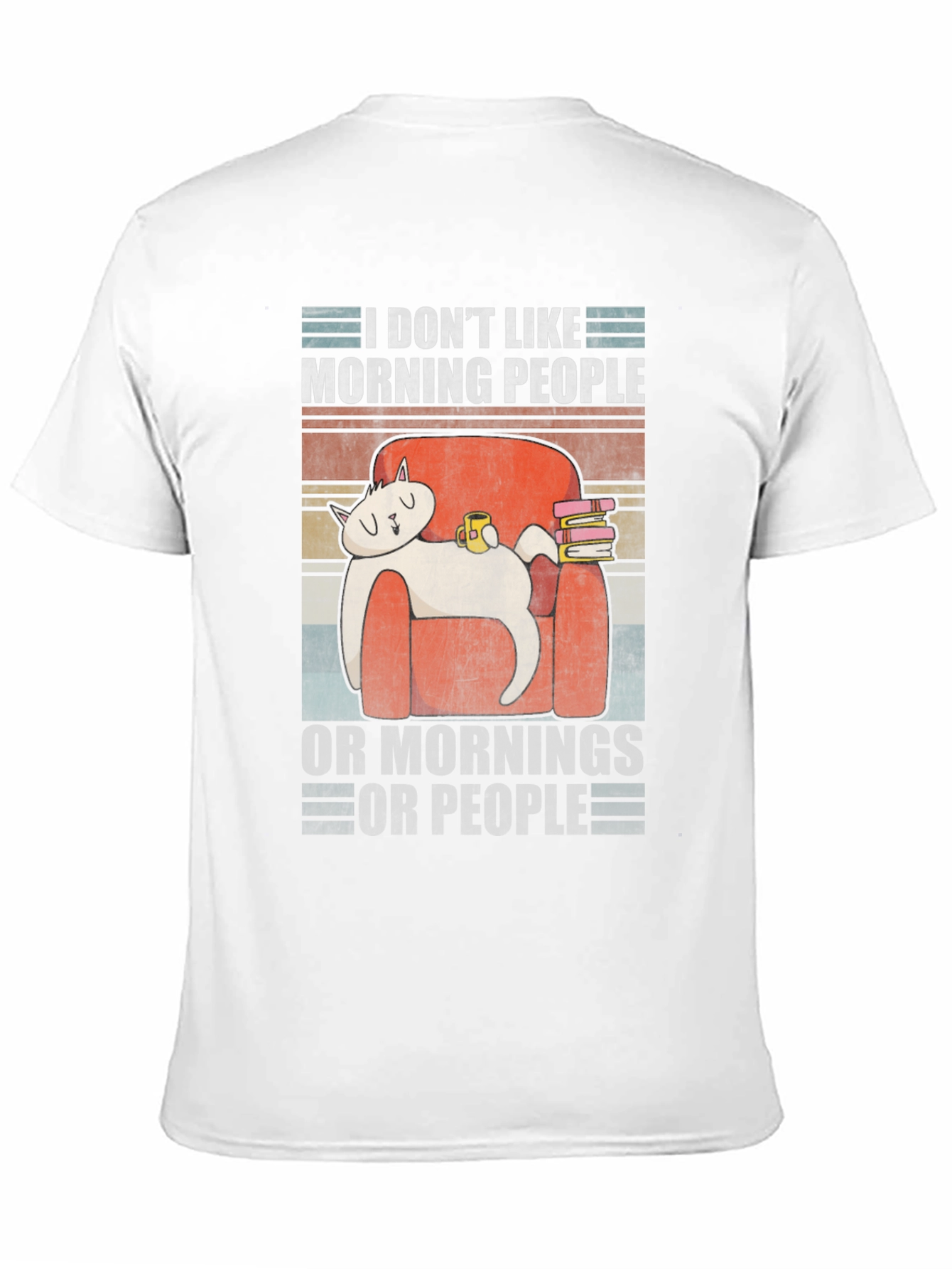 I Dont Like Morning People T-Shirt Funny Cat