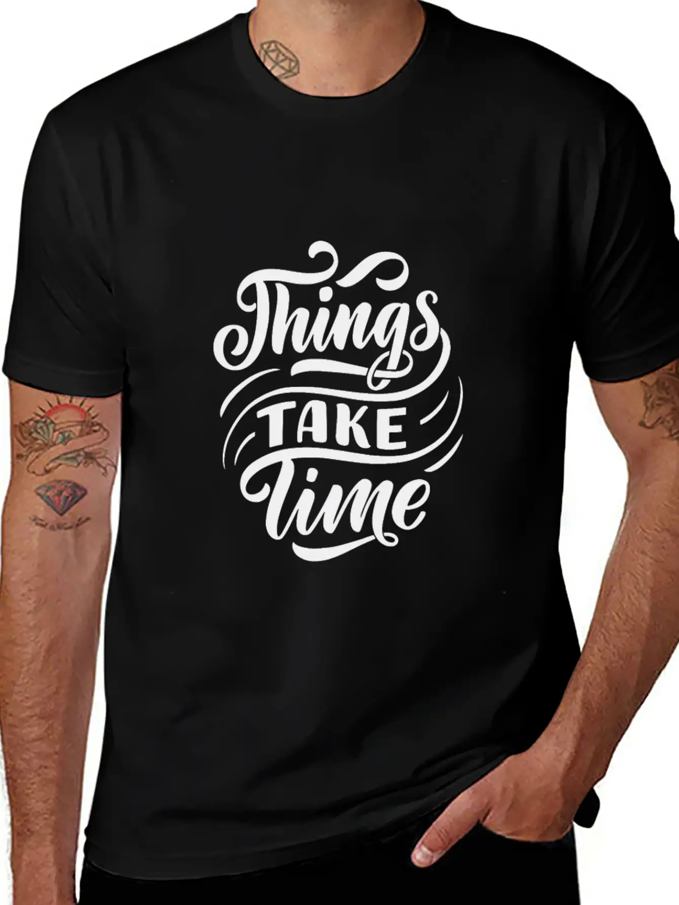 Black White Modern Typography T Shirt T Shirts Unisex Casual T-Shirt – Clean Design For Daily Comfort