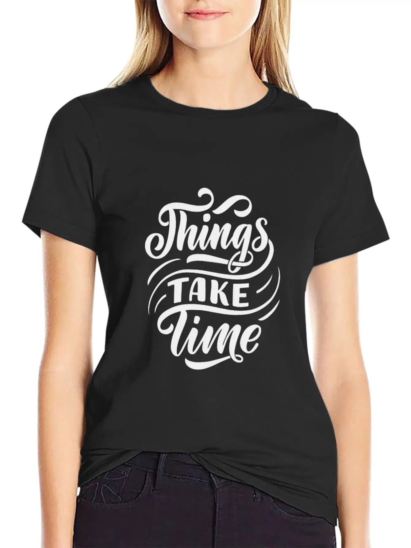 Black White Modern Typography T Shirt T Shirts Unisex Casual T-Shirt – Clean Design For Daily Comfort