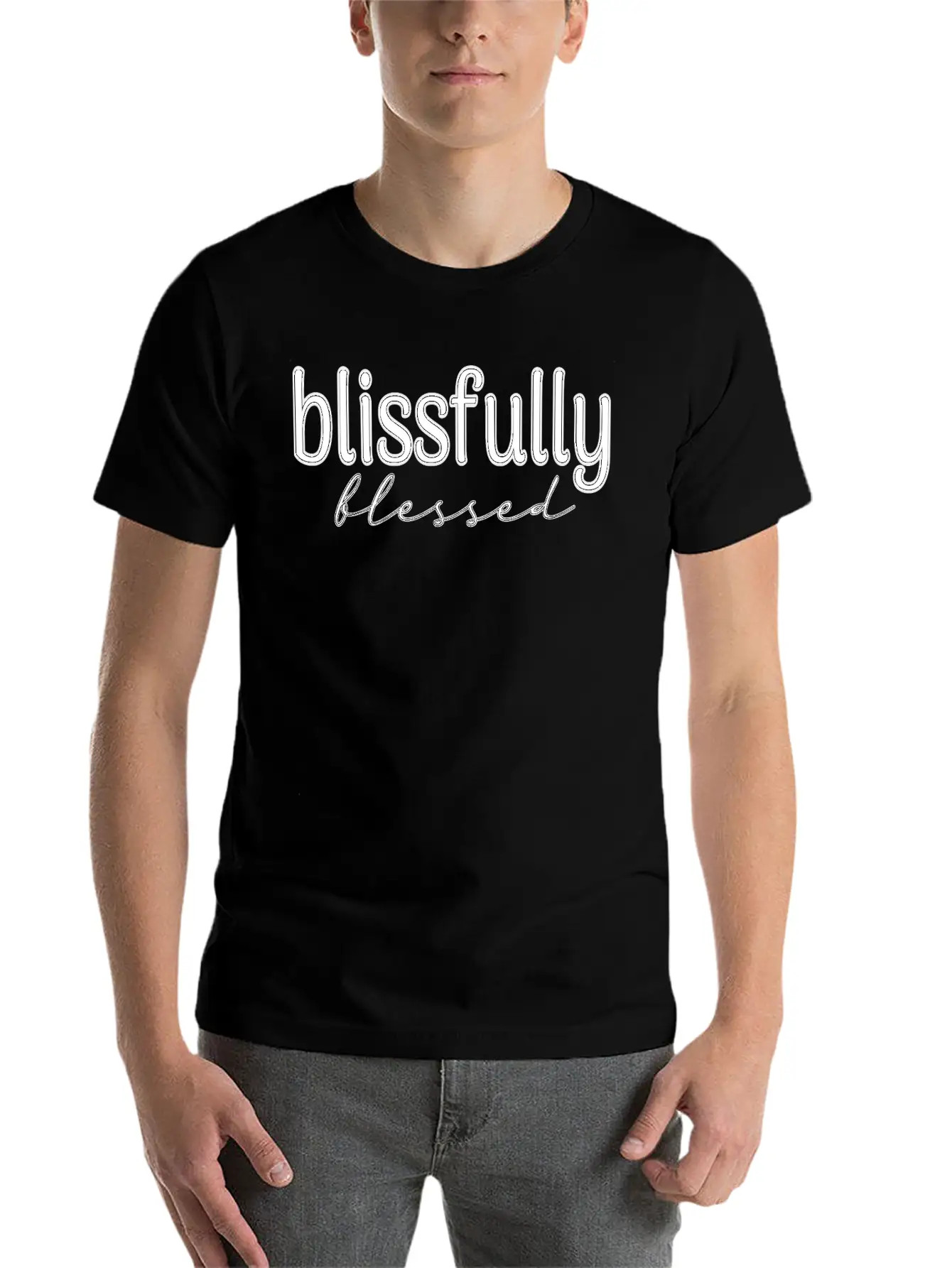 Blissfully Blessed Unisex Casual T-Shirt – Clean Design For Daily Comfort