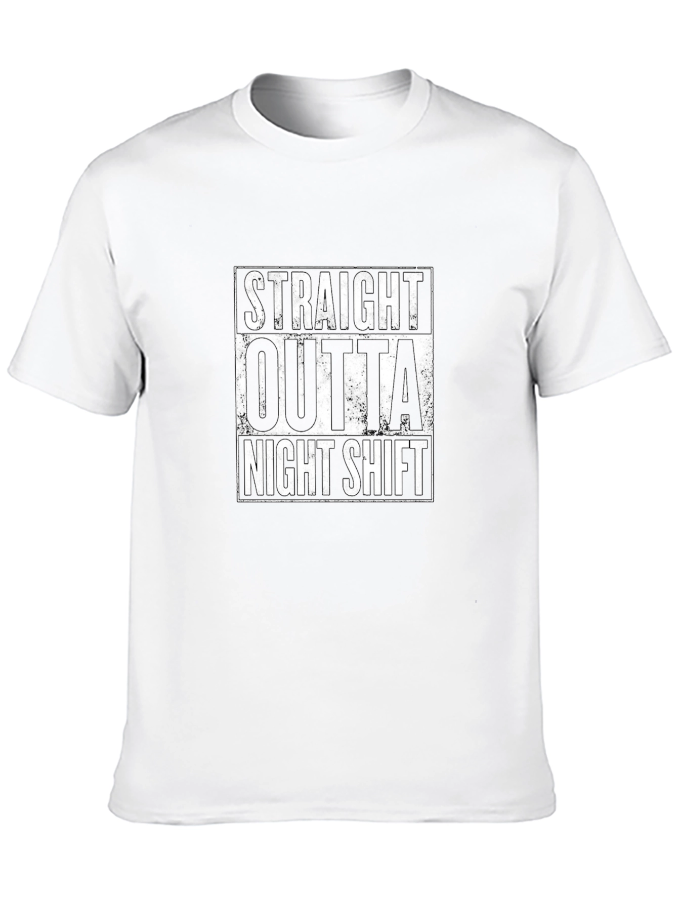 Straight Outta Night Shift Black T-Shirt