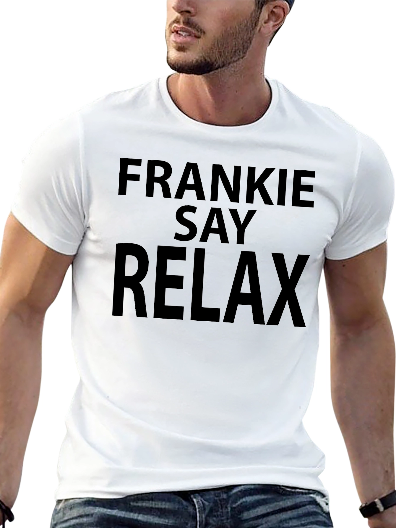 Frankie Say Relax Black Graphic Tee