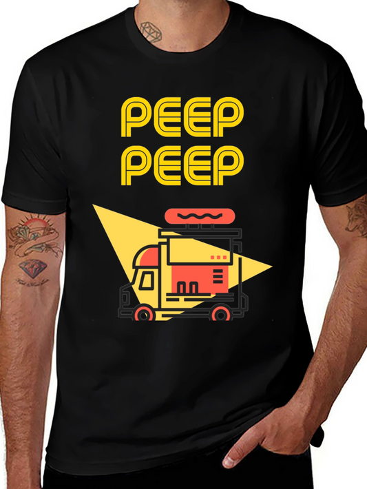 Peep Peep Food Truck Graphic Tee - Black