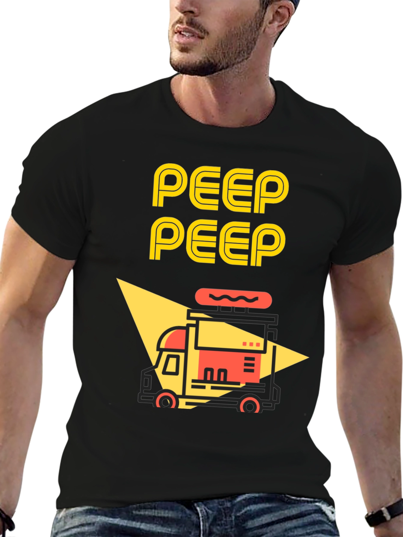 Peep Peep Food Truck Graphic Tee - Black