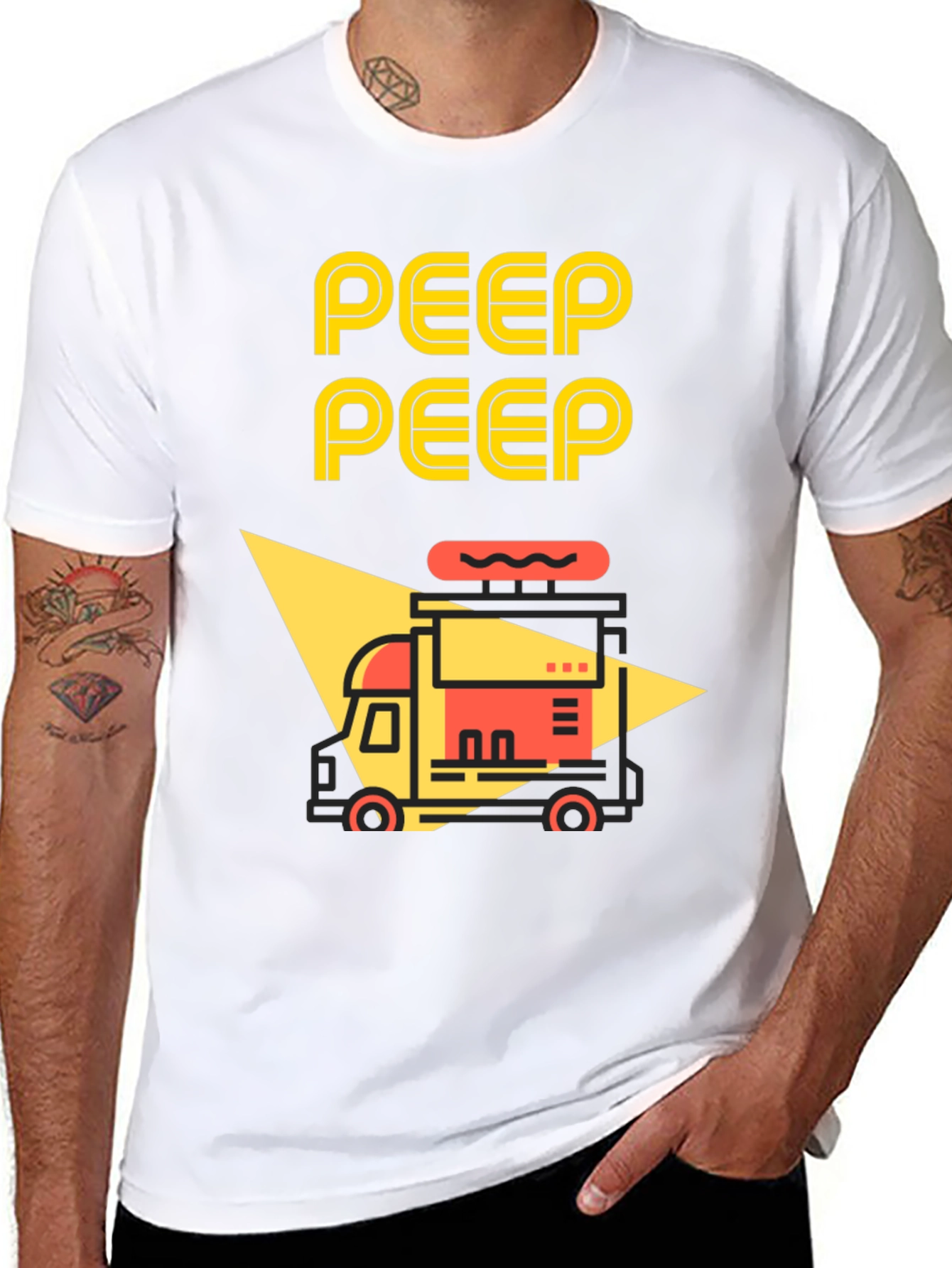 Peep Peep Food Truck Graphic Tee - Black