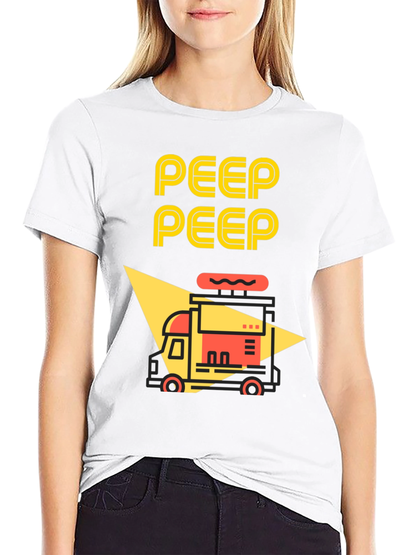 Peep Peep Food Truck Graphic Tee - Black
