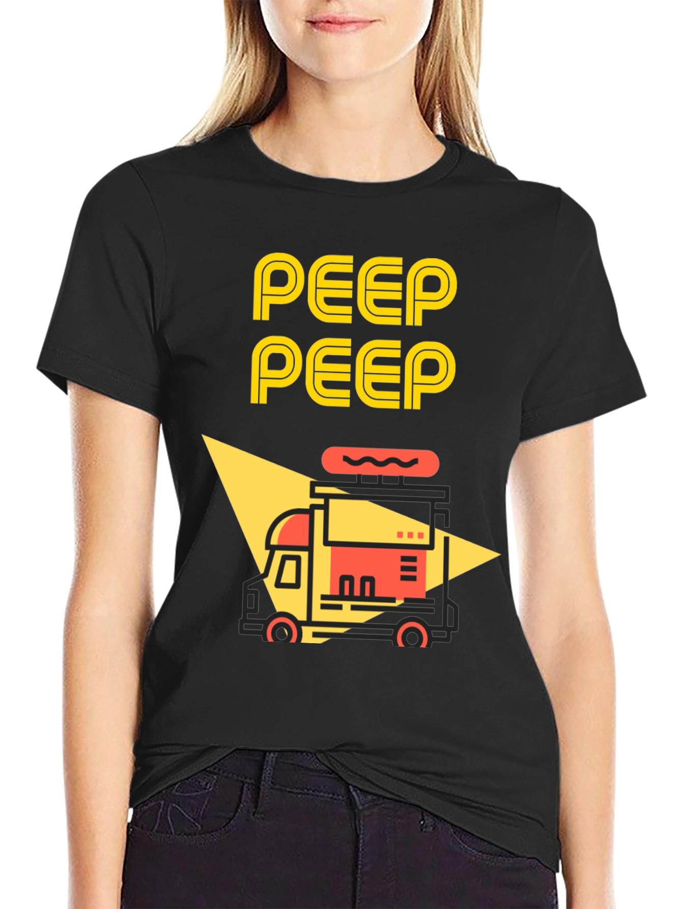 Peep Peep Food Truck Graphic Tee - Black