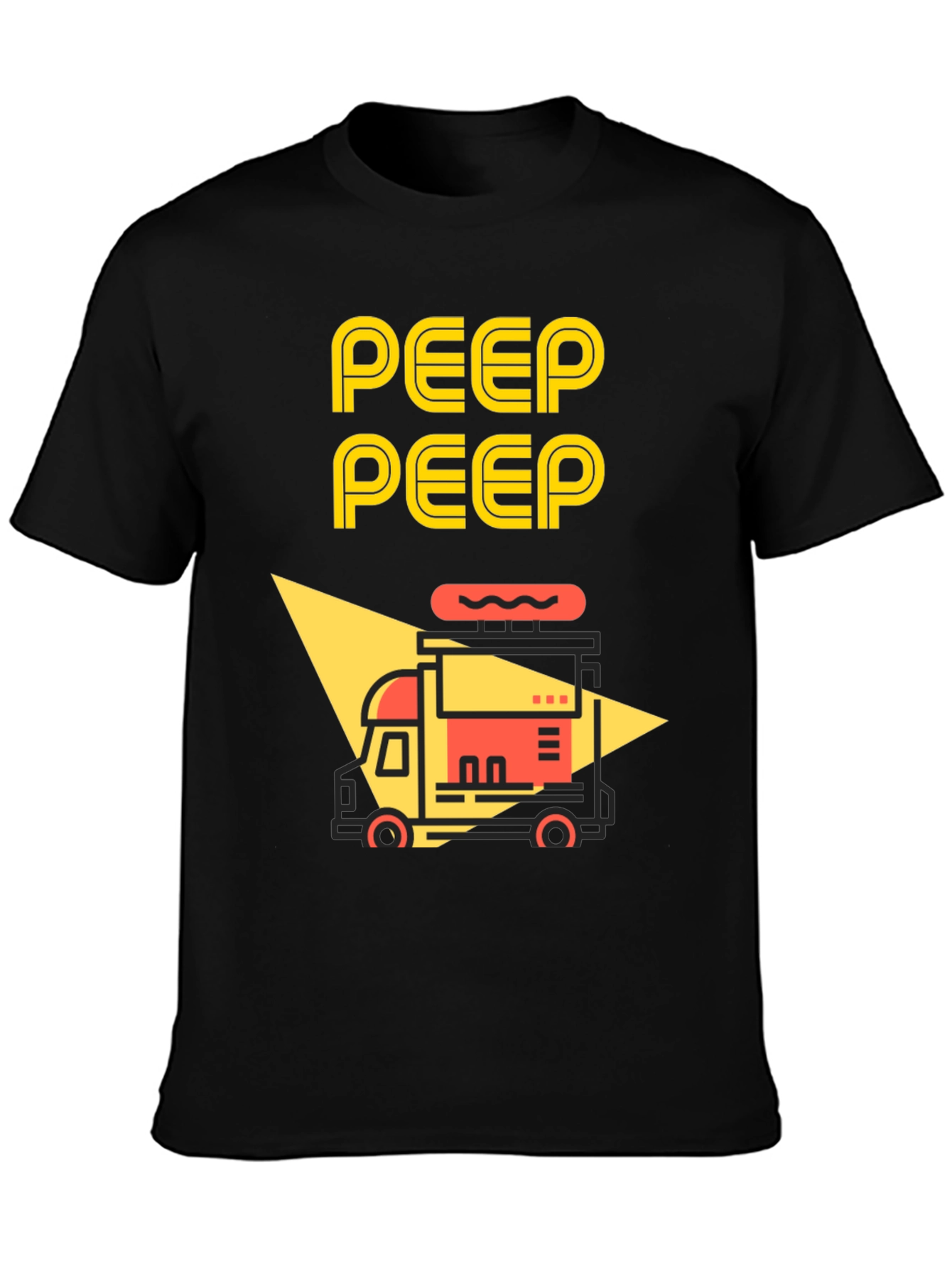 Peep Peep Food Truck Graphic Tee - Black