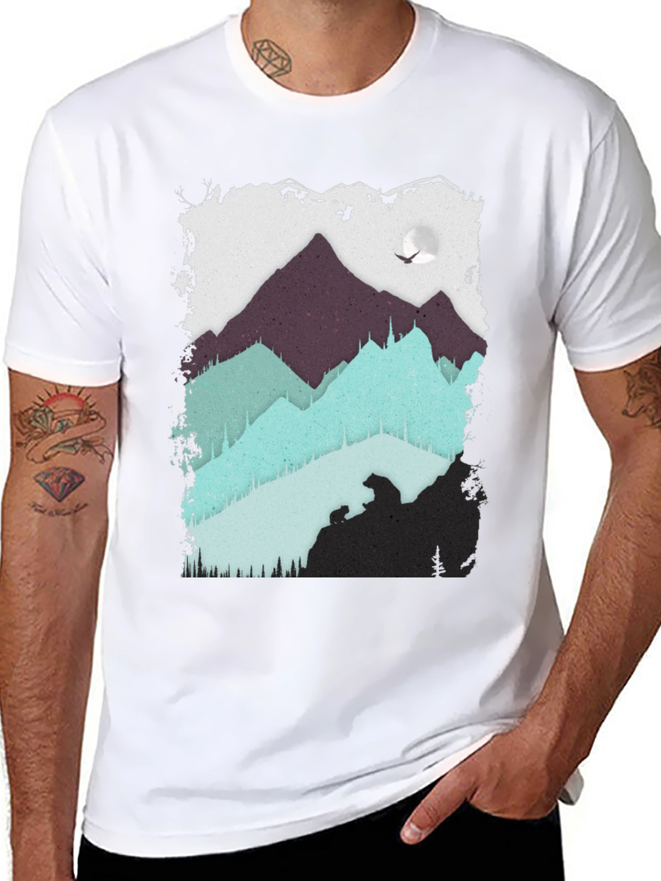 Mountain Bear Graphic T-Shirt