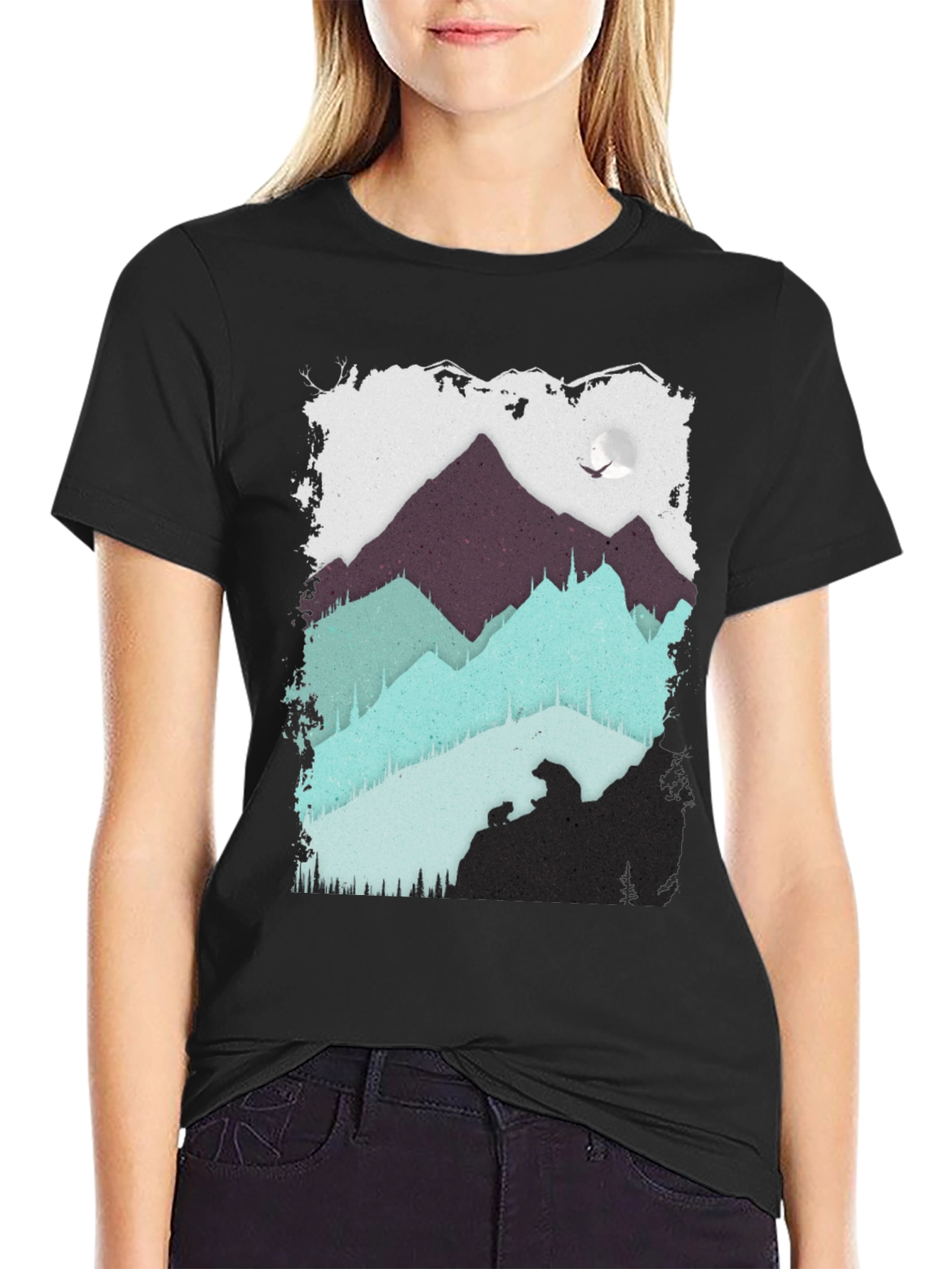 Mountain Bear Graphic T-Shirt