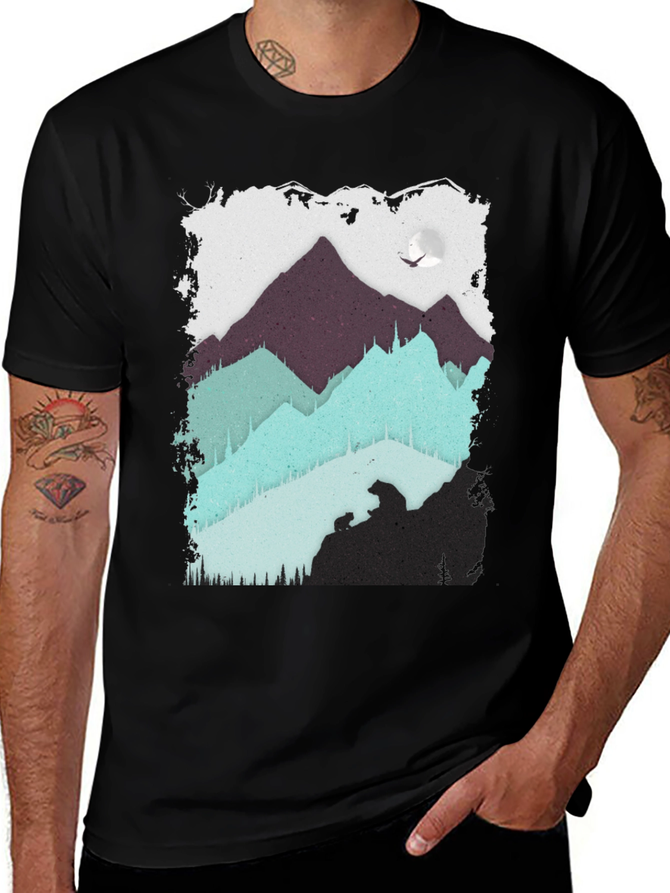 Mountain Bear Graphic T-Shirt