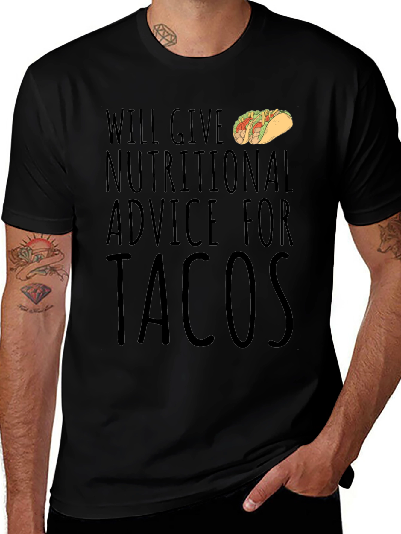 Nutritional Advice for Tacos Graphic T-Shirt