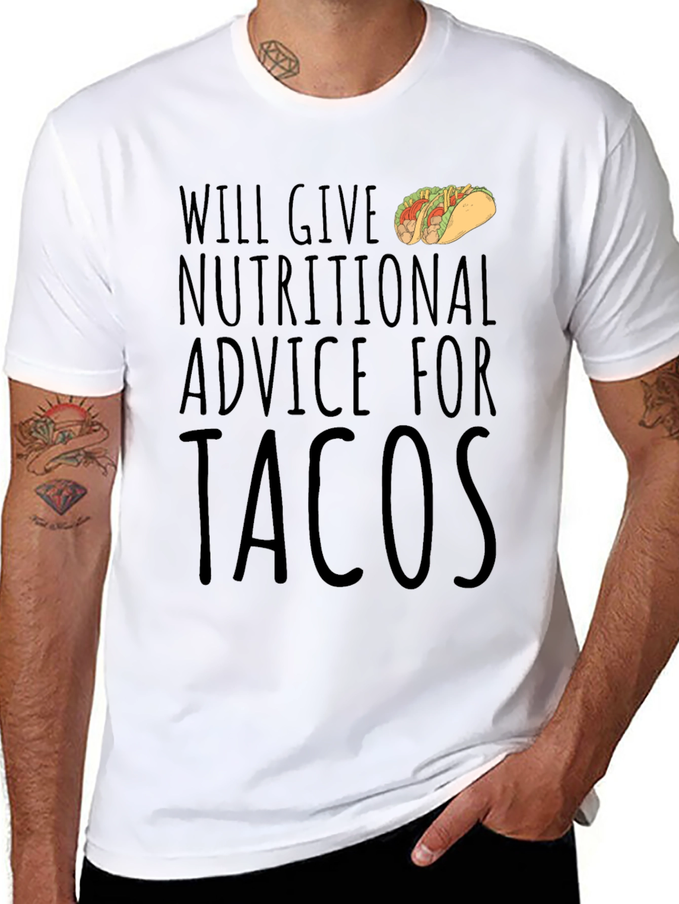 Nutritional Advice for Tacos Graphic T-Shirt