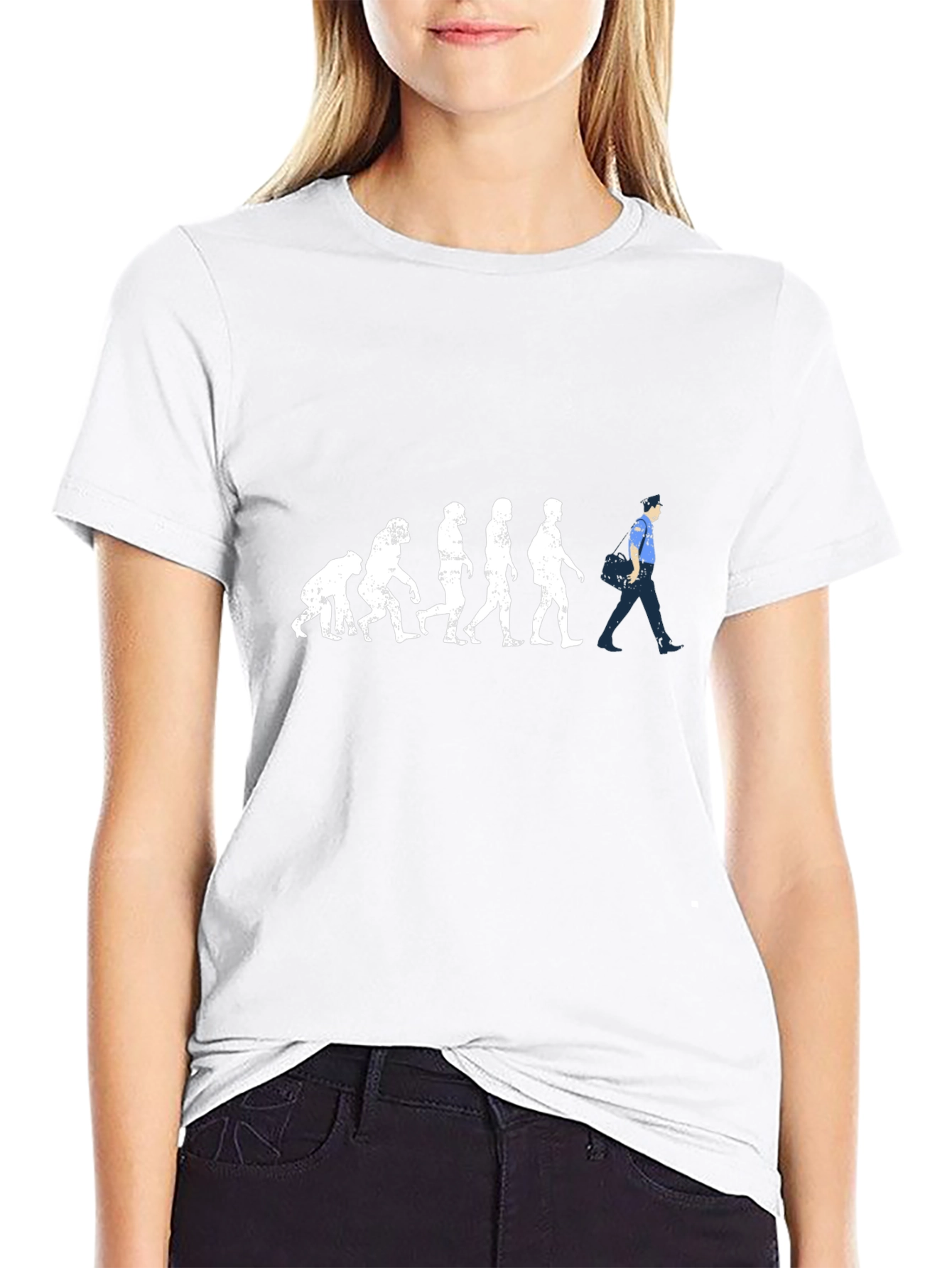 Evolution of Man Graphic Tee - Black Cotton