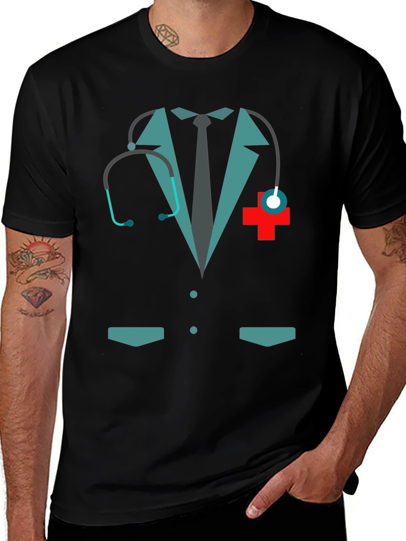 Doctor Costume Graphic Tee - Novelty Design
