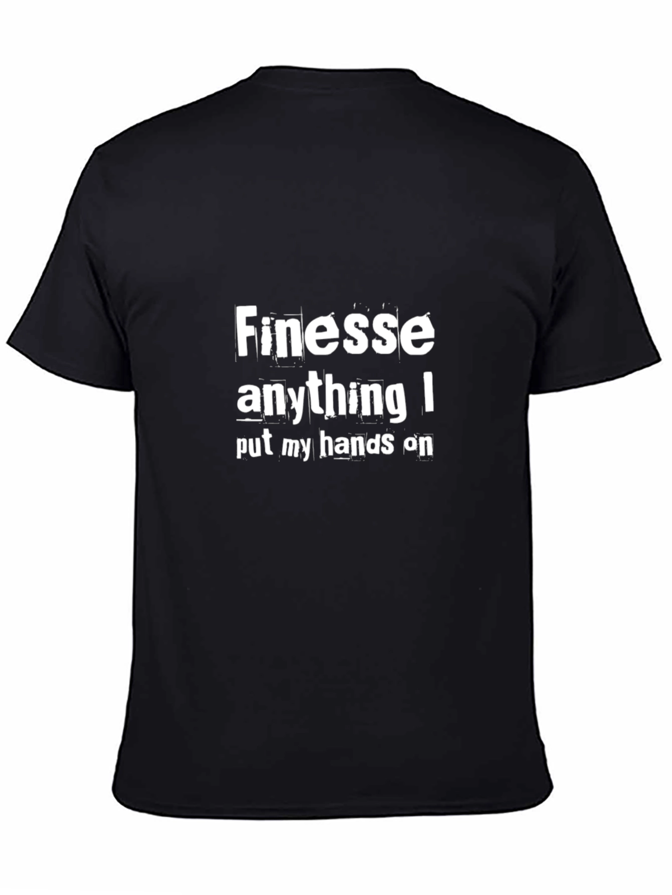 Finesse Graphic Tee - Black Casual T-Shirt