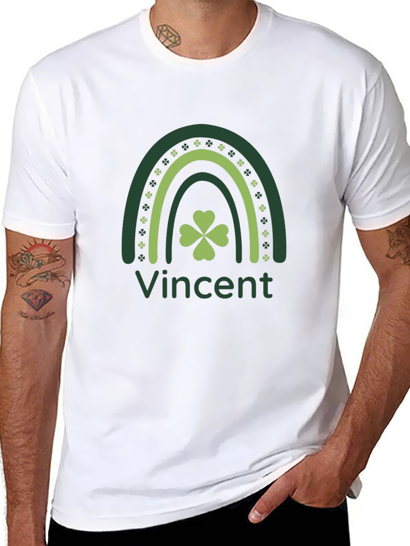 St. Patricks Day Vincent Rainbow T-Shirt
