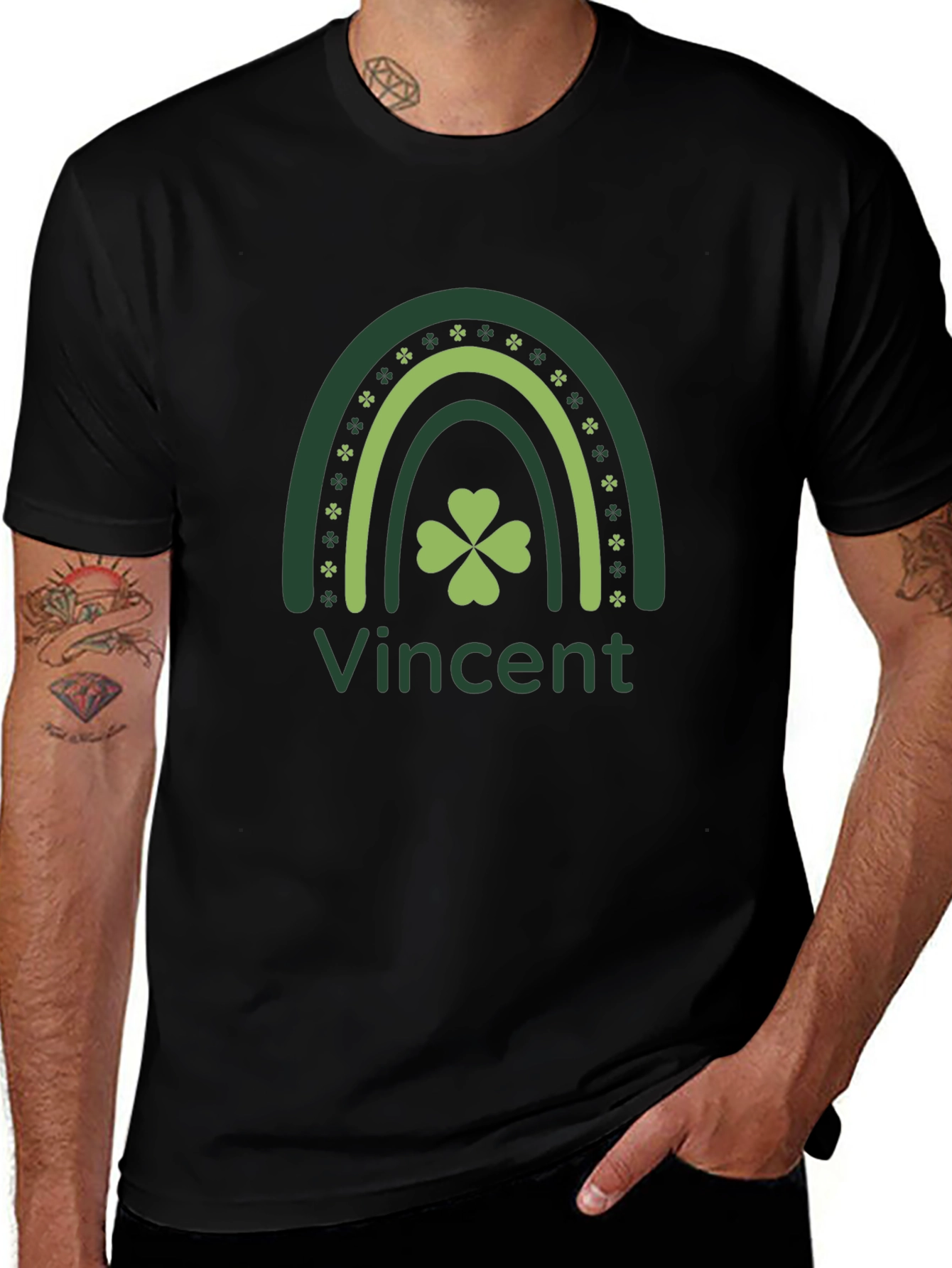 St. Patricks Day Vincent Rainbow T-Shirt
