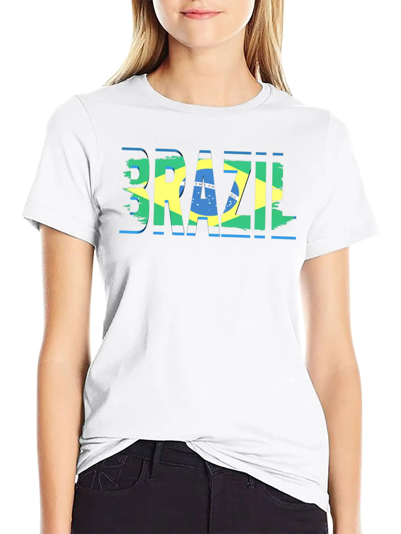 Brazil Art Text Unisex Casual T-Shirt – Clean Design For Daily Comfort