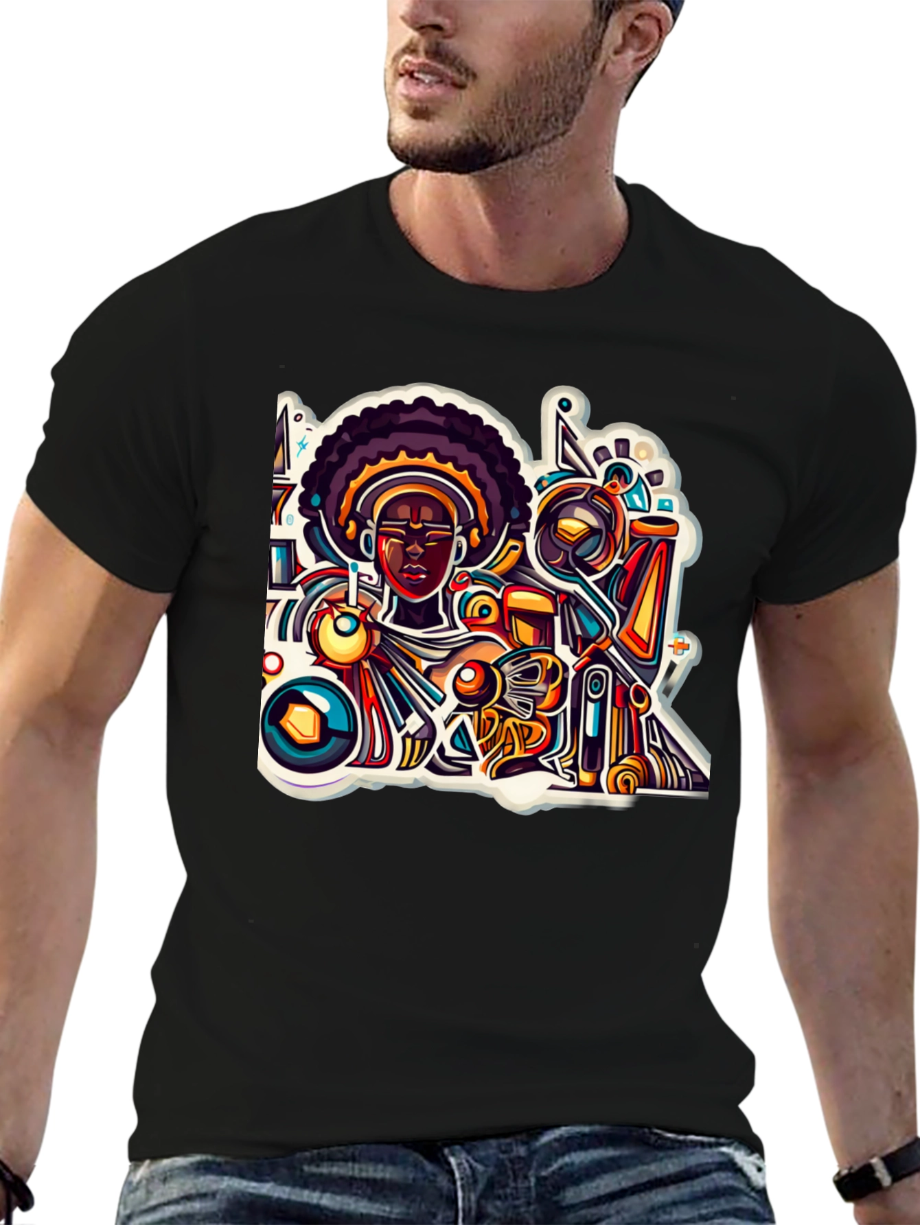 Abstract Afro Art T-Shirt