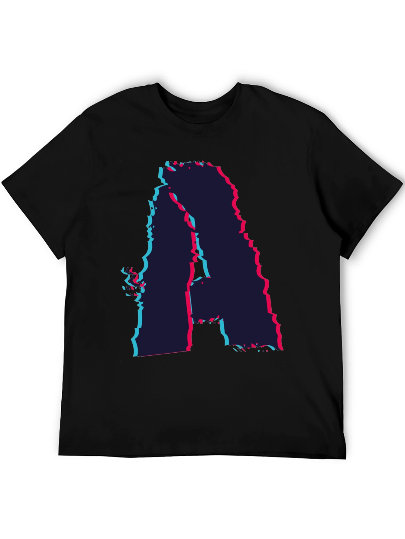 Abstract Glitch Letter A Graphic Tee