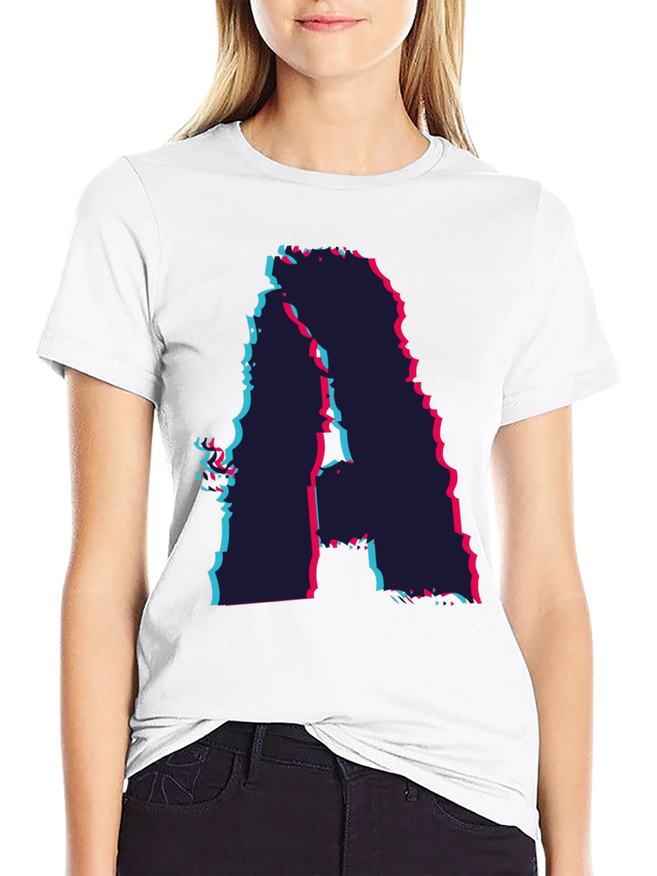 Abstract Glitch Letter A Graphic Tee