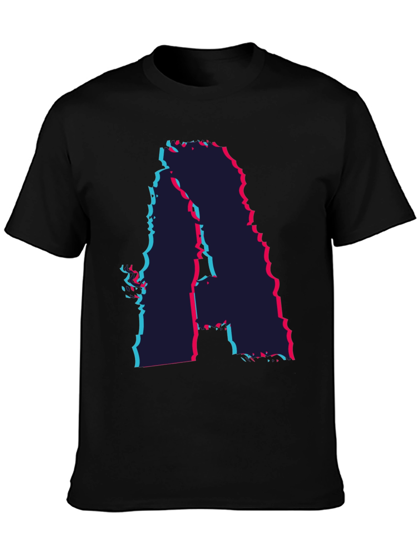 Abstract Glitch Letter A Graphic Tee