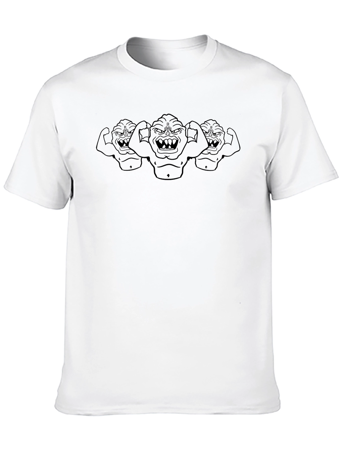 Mens Black T-Shirt with Monster Graphic