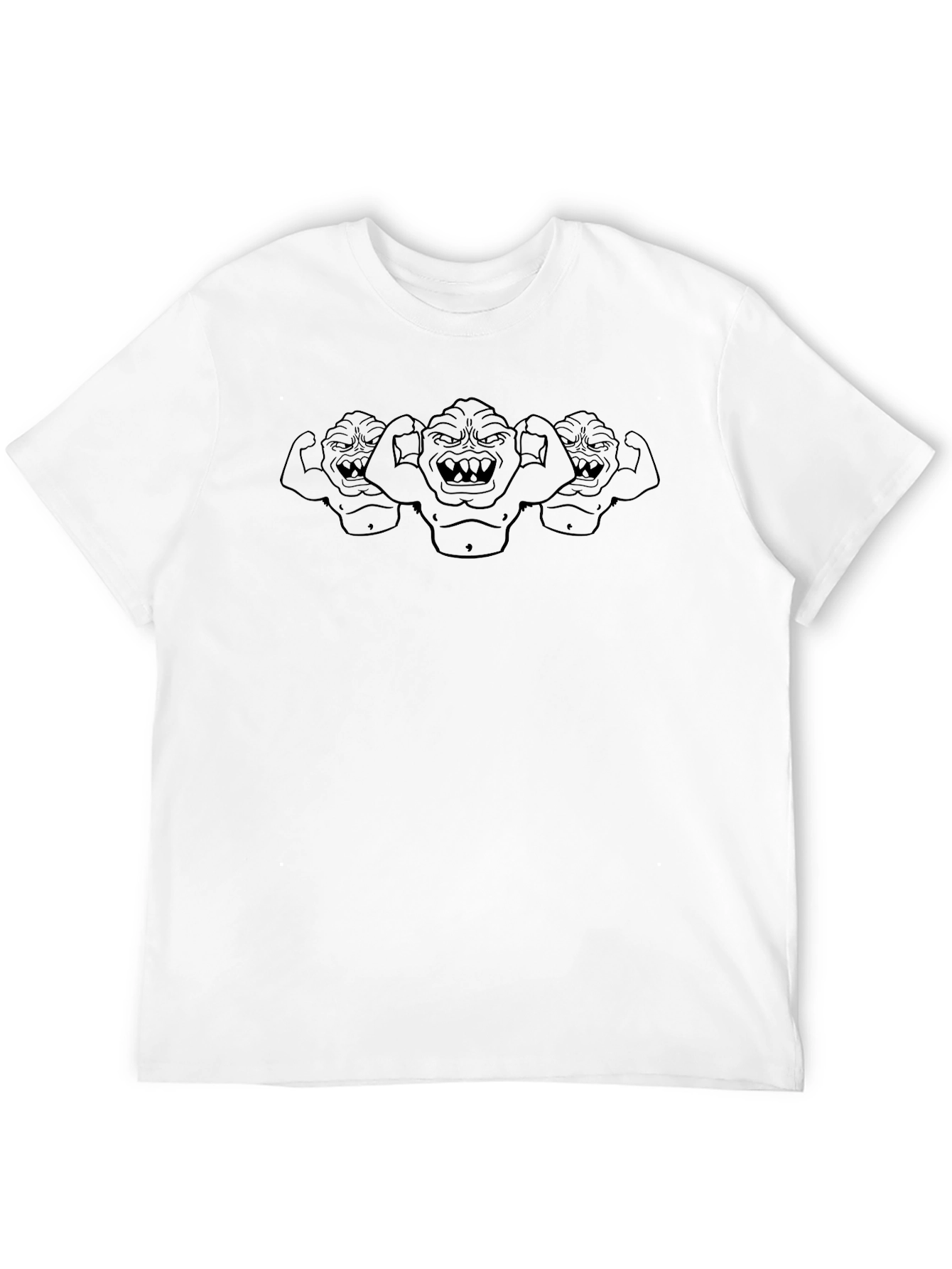 Mens Black T-Shirt with Monster Graphic