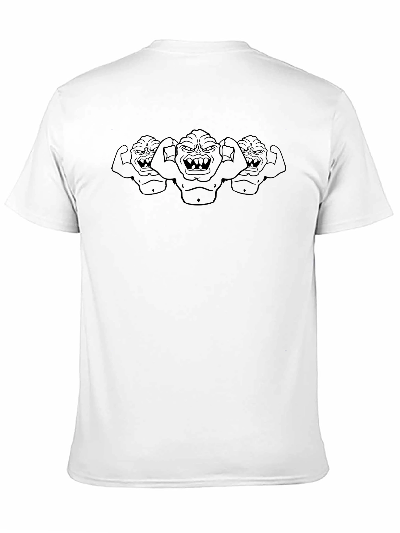 Mens Black T-Shirt with Monster Graphic