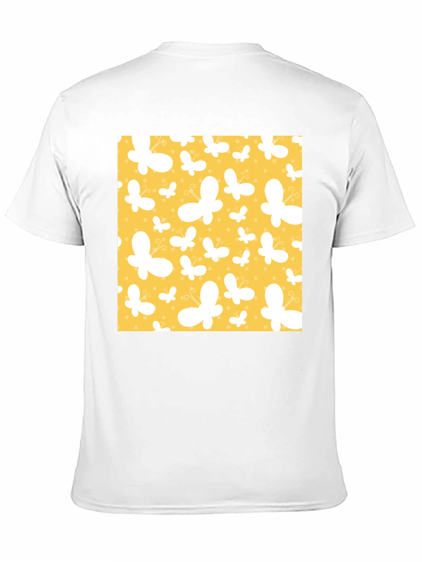 Butterfly Pattern Black T-Shirt