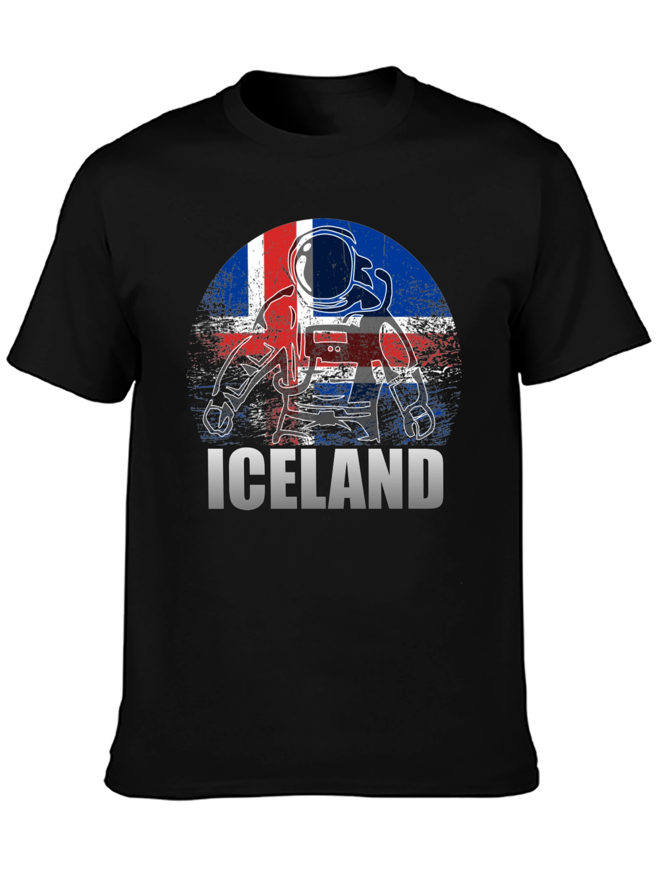 Iceland Astronaut Flag T-Shirt