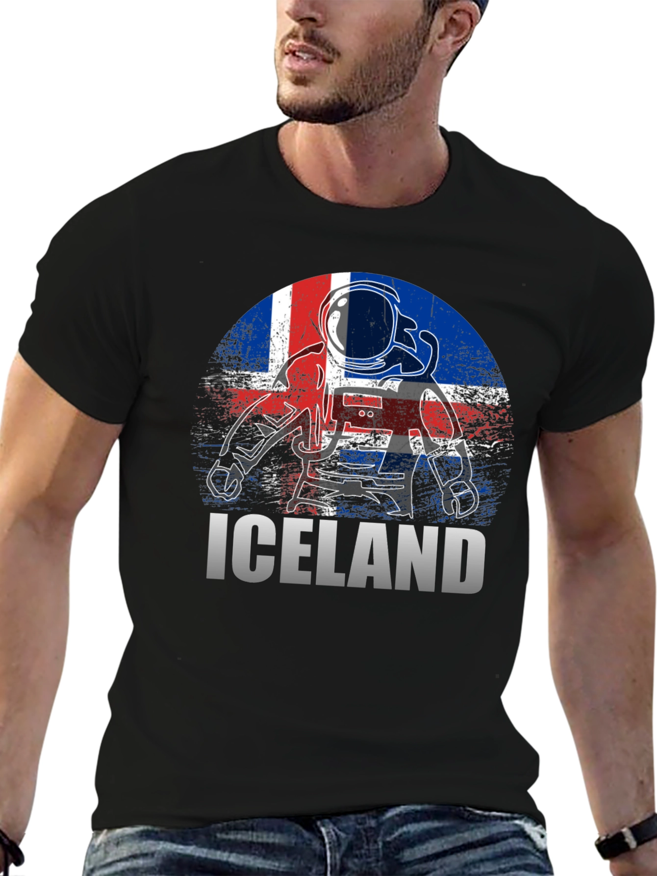 Iceland Astronaut Flag T-Shirt