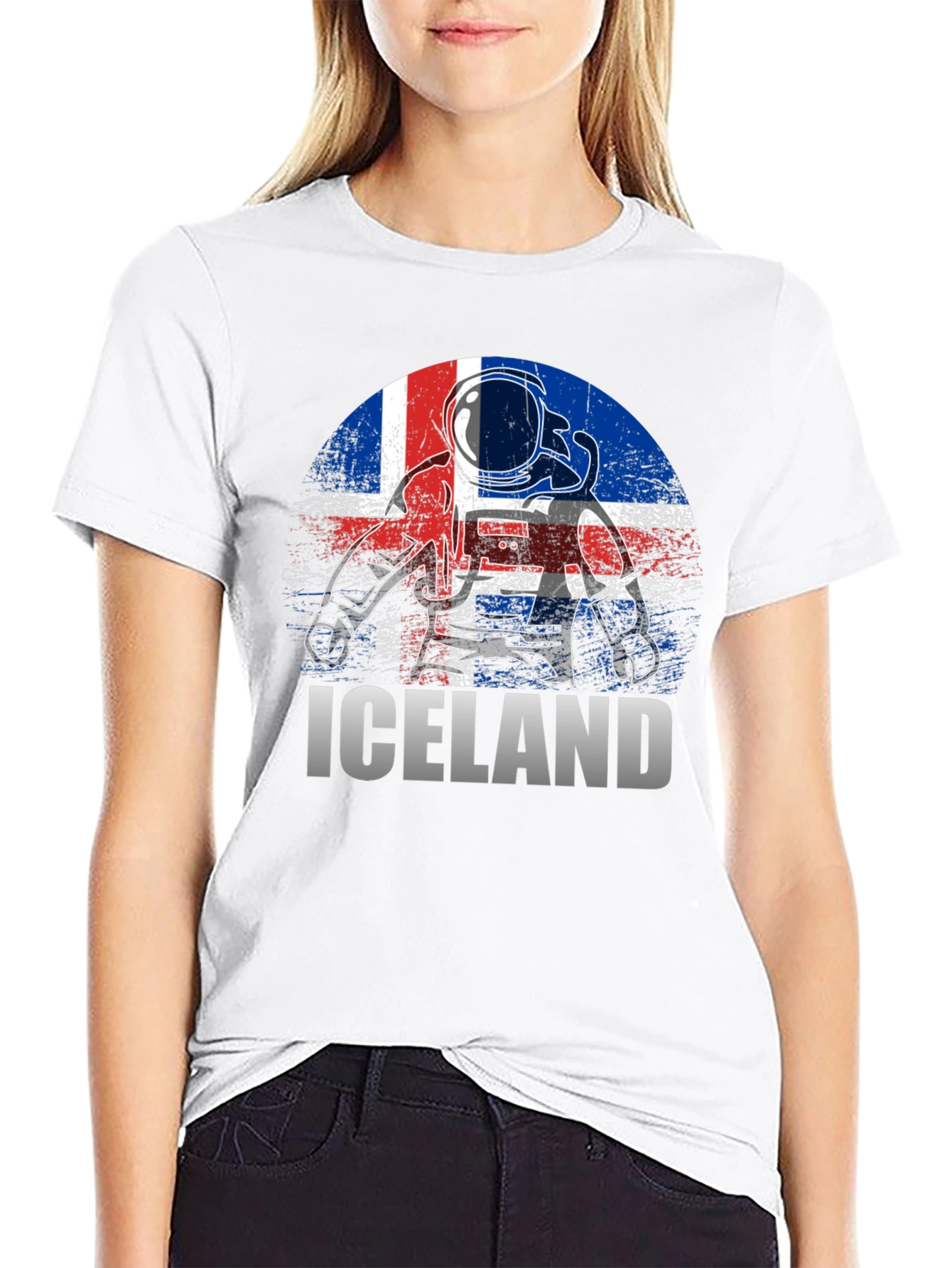 Iceland Astronaut Flag T-Shirt