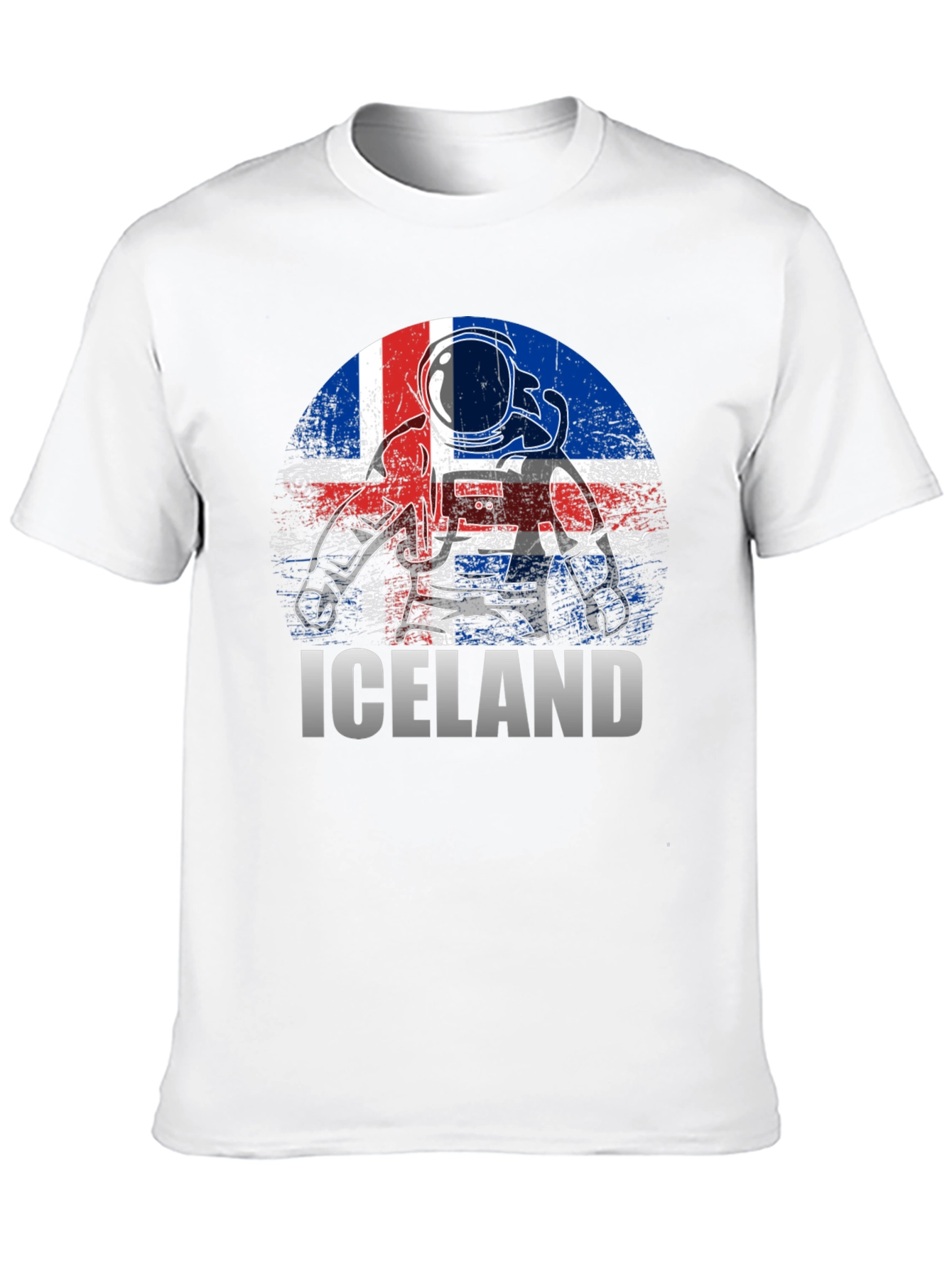 Iceland Astronaut Flag T-Shirt